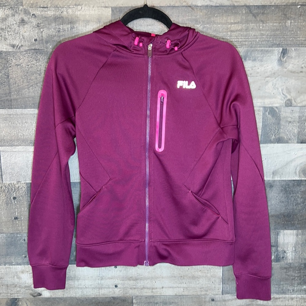 Purple Fila Sport Zip-Up Hoodie